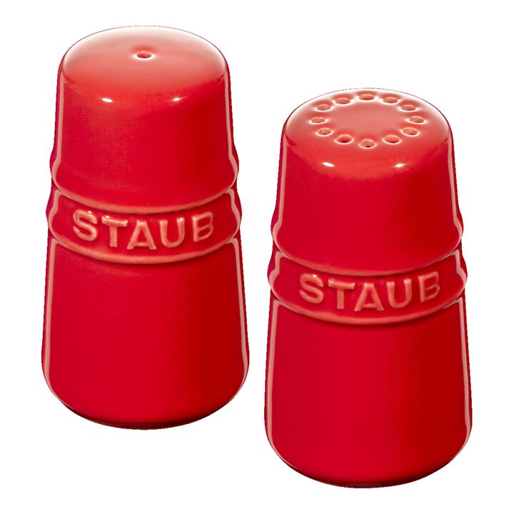 Ceramique, Saleiro e pimenteiro 7 cm, Cerâmica, Vermelho cereja, large 1