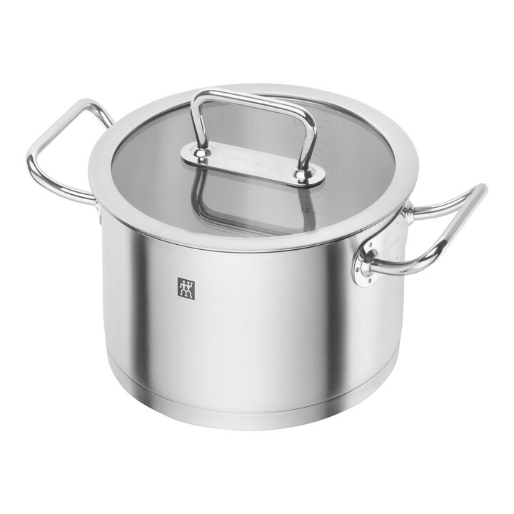 Pro, 20 cm 18/10 Stainless Steel Stock pot silver, large 1