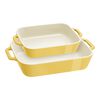 Ceramique, Rectangular Baking Dish Set Citron 2 Piece, small 1