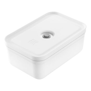 Vakumlu Yemek Taşıma Kabı, L, Plastik, Beyaz-Gri,,large 1