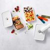 Fresh & Save, Ensemble de bo&icirc;tes-repas sous-vide, L plate / 6-pces, Mati&egrave;re synth&eacute;tique, semi transparent-Gris, small 2