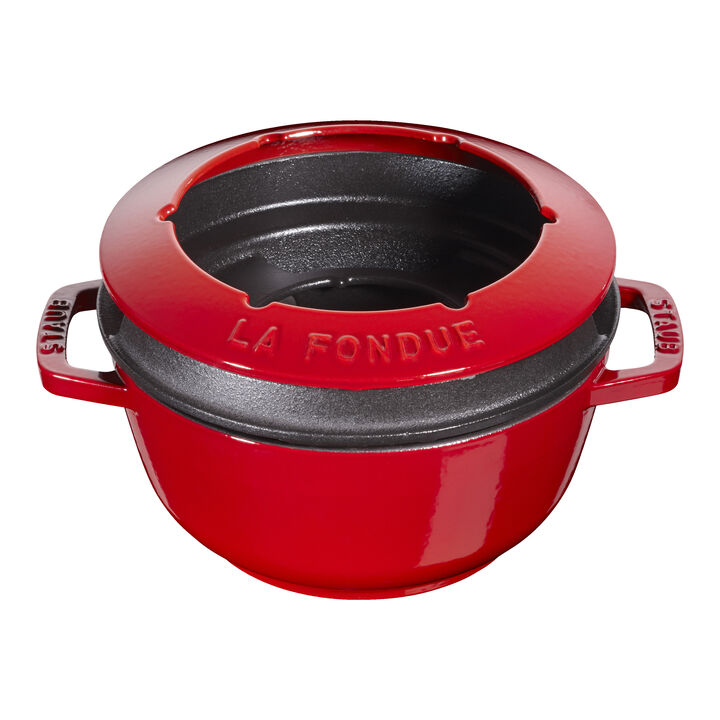 La fondue, Service à fondue 18 cm, Cerise, large 3