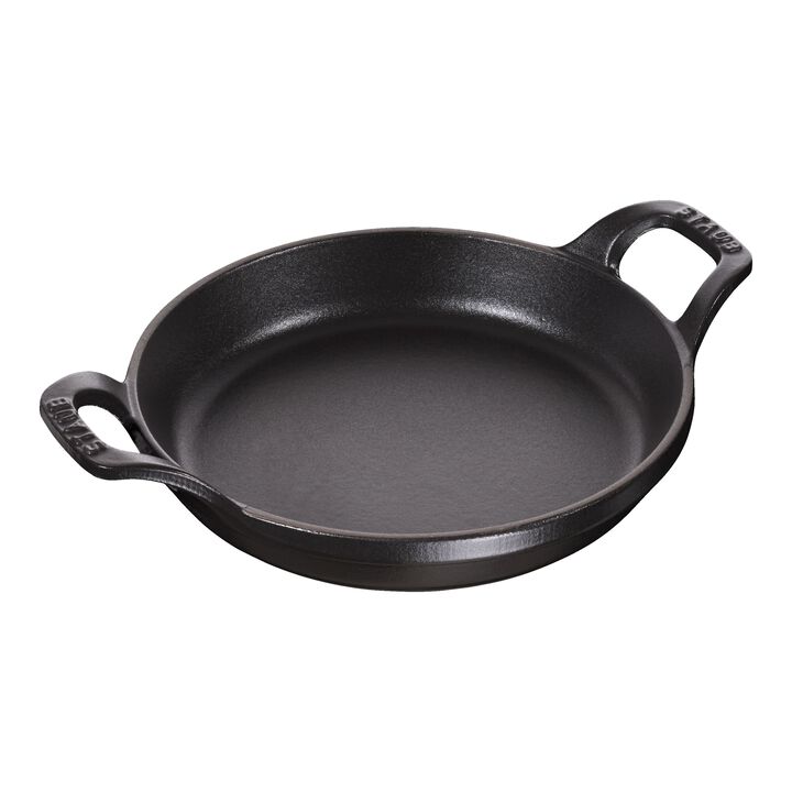 Plats en fonte, 16 cm, Assiette chaude, Noir mat, large 1