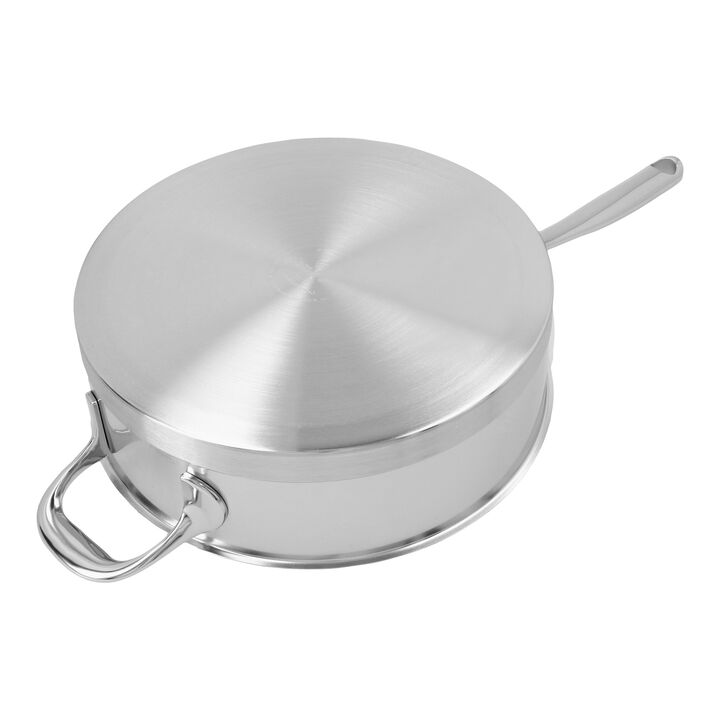 Atlantis, 3 qt Sauté Pan With Helper Handle And Lid, 18/10 Stainless Steel , large 2