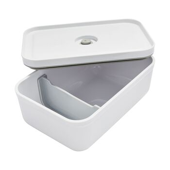 Vakumlu Yemek Taşıma Kabı, L, Plastik, Beyaz-Gri,,large 3