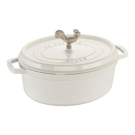 5.75 qt, Oval, Coq Au Vin Dutch Oven, Pure White