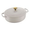 Bellamonte, Cocotte 23 cm, oval, Elfenbein-Wei&szlig;, Gusseisen, small 1