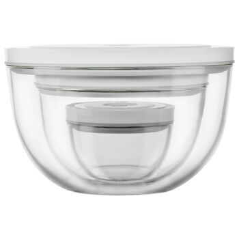 Vacuum bowl set S/M/L / 3-par&ccedil;a, Cam, şeffaf-beyaz,,large 6