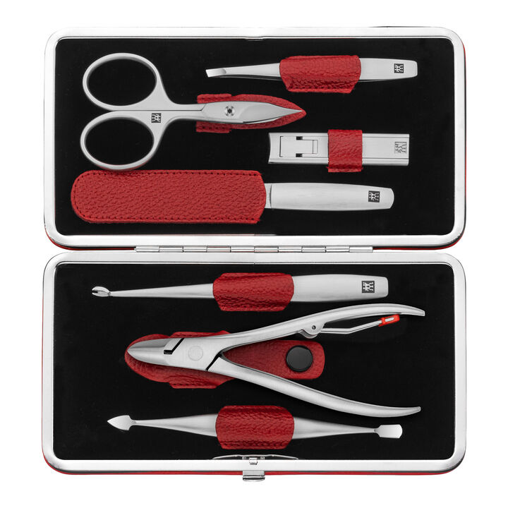 PREMIUM, Estojo com fecho de encaixe 7-peças, Vermelho, large 1