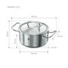 TWIN Classic, 20 cm 18/10 Stainless Steel Stew pot silver, small 4