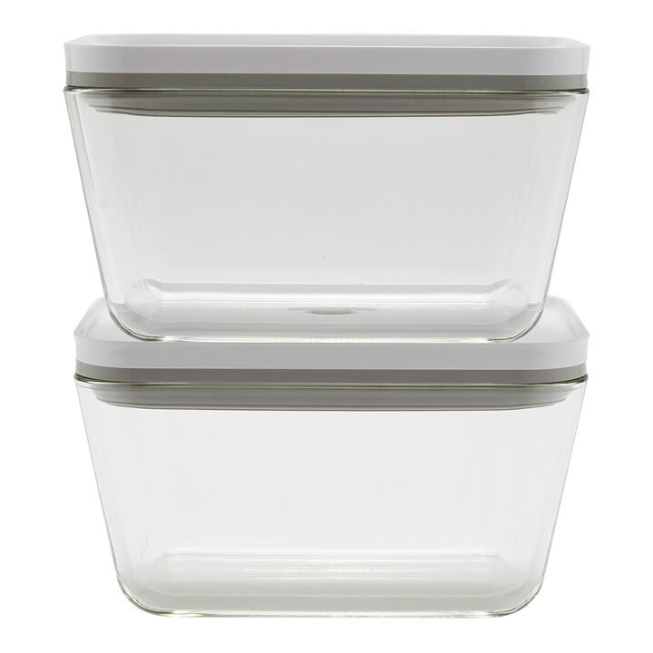 Fresh & Save, L / 2-pc, Large Vacuum Container, Glass, Grey, large 1