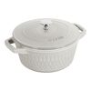 La Cocotte, Cocotte twister 24 cm, redondo, Blanco trufa, Hierro fundido, small 1