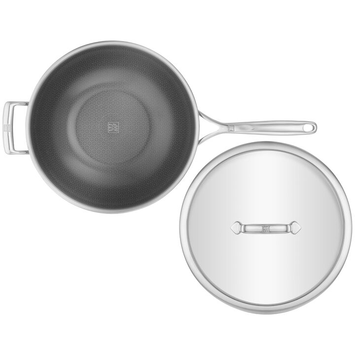 Peak, Wok con coperchio - 30 cm, 18/10 acciaio inossidabile, Ceraforce HyCoat, large 1
