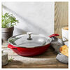 Pans, 26 cm / 10 inch cast iron DAILY PAN WITH GLASS LID, cherry, small 7