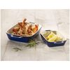 Ceramique, 400 ml ceramic rectangular Oven dish, dark-blue, small 4