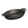 Plats en fonte, 32 cm, Assiette chaude, Noir mat, small 2