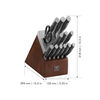 Graphite, 14-pcs, Knife block set, brown, small 9