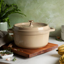 3.7 l cast iron round Dutch Oven, sesame