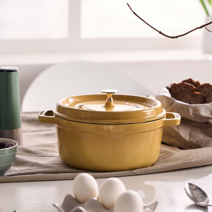 La Cocotte, 24 cm round Cast iron Cocotte citron, large 2