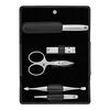 PREMIUM, 5-pc, Nappa Leather Manicure Pedicure Set With Nail Clippers, Matte Black, small 1