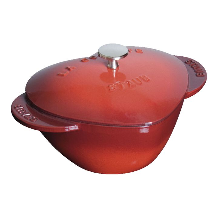 La Cocotte, 1.75 l cast iron heart Cocotte, cherry, large 1