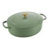 Bellamonte, Cocotte 31 cm, Ovale, Vert, Fonte, small 1