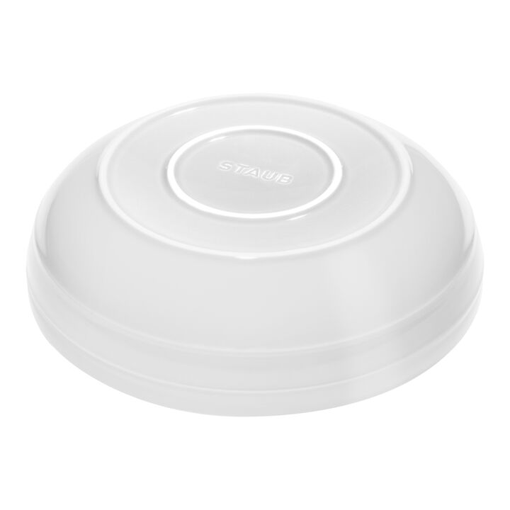 Ceramique, 28 cm ceramic round serving bowl, white, large 2