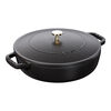 Braisers, 3.7 l cast iron round Saute pan Chistera, black, small 1