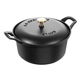 La Coquette 20 cm, Rond(e), Noir mat