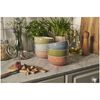 Ceramique, 14 cm / 6-pcs ceramic Bowl set macaron mixed colours, small 8
