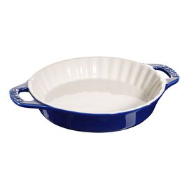 Kuchenform 24 cm, rund, Dunkelblau, Keramik