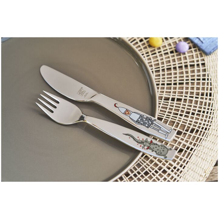 Chevalier Eckbert, Set de couverts pour enfants, 4-pces, large 4