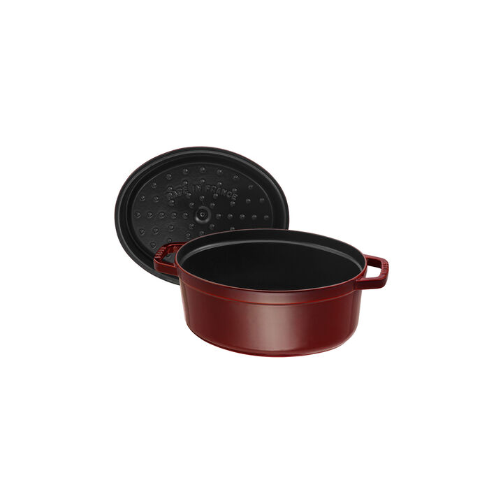 La Cocotte, Cocotte 33 cm, oval, Grenadine-Rot, Gusseisen, large 3