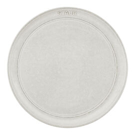 Teller flach 22 cm, rund, Weisser Trüffel, Keramik