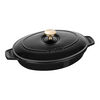 Plats en fonte, 23 cm, Assiette chaude , Noir mat, small 1