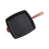 Grill Pans, 30 cm cast iron square American grill, cherry - Visual Imperfections, small 3