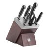 Pro, 7-pcs, Knife block set, brown, small 1