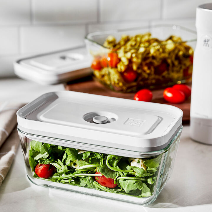 Fresh & Save, M, Vacuum Container, Glass, Grey, large 2
