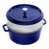 D&ouml;k&uuml;m Tencere Buharlı Pişirici ile | Koyu Mavi | 26 cm | 5,25 l | yuvarlak,,large