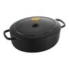 Bellamonte, Cocotte 29 cm / 4,5 l, Ovaal, Zwart, small 1