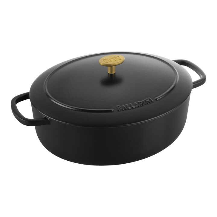 Bellamonte, Cocotte 29 cm / 4,5 l, Ovaal, Zwart, large 1