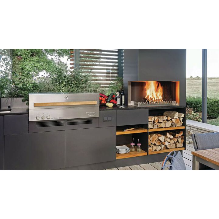 Flammkraft Model D, Built-in Natural gas grill, Silver, large 4