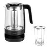 ENFINIGY, Wasserkocher & Baby-Nahrungseinsatz Set, 2-tlg. / 1,7 l, Schwarz, Glas/Edelstahl, small 1