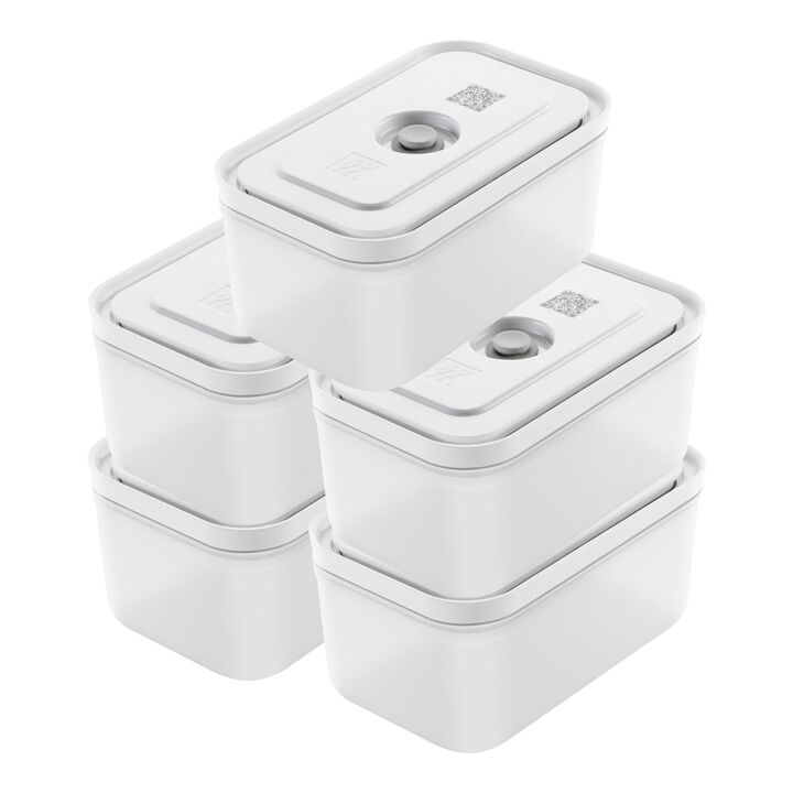 FRESH & SAVE, Set di contenitori sottovuoto, 5-pz. / M, trasparente-grigio, Plastica, large 1