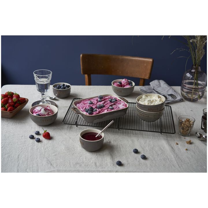 Ceramique, Conjunto para forno M/L 2-peças, Cinza antigo, large 3