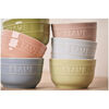Ceramique, 9 cm / 6 Piece ceramic Ramekin set macaron, mixed Colours, small 15