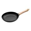 Pans, Bratpfanne mit Holzgriff 24 cm, rund, Schwarz, Gusseisen, small 1