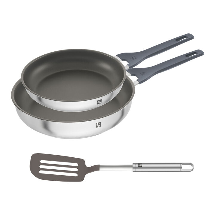 Simplify, Set di padelle da 28 cm e 24 cm e spatola in silicone, 3-pz., large 1