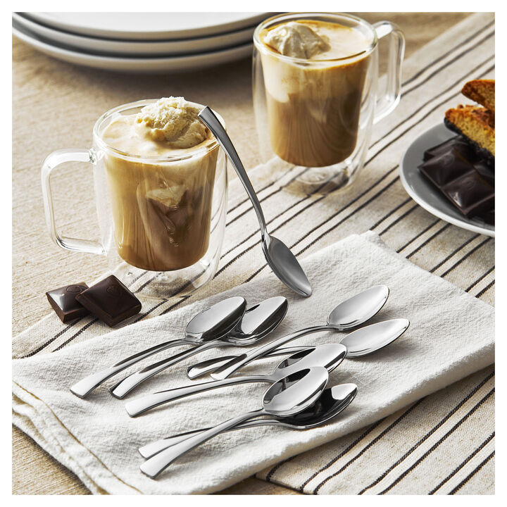 Flatware Accessories, Bellasera Espresso Spoon Set 8-pc, polished, large 3