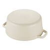 La Cocotte, 3.7 l cast iron round Dutch Oven, Cream, small 5